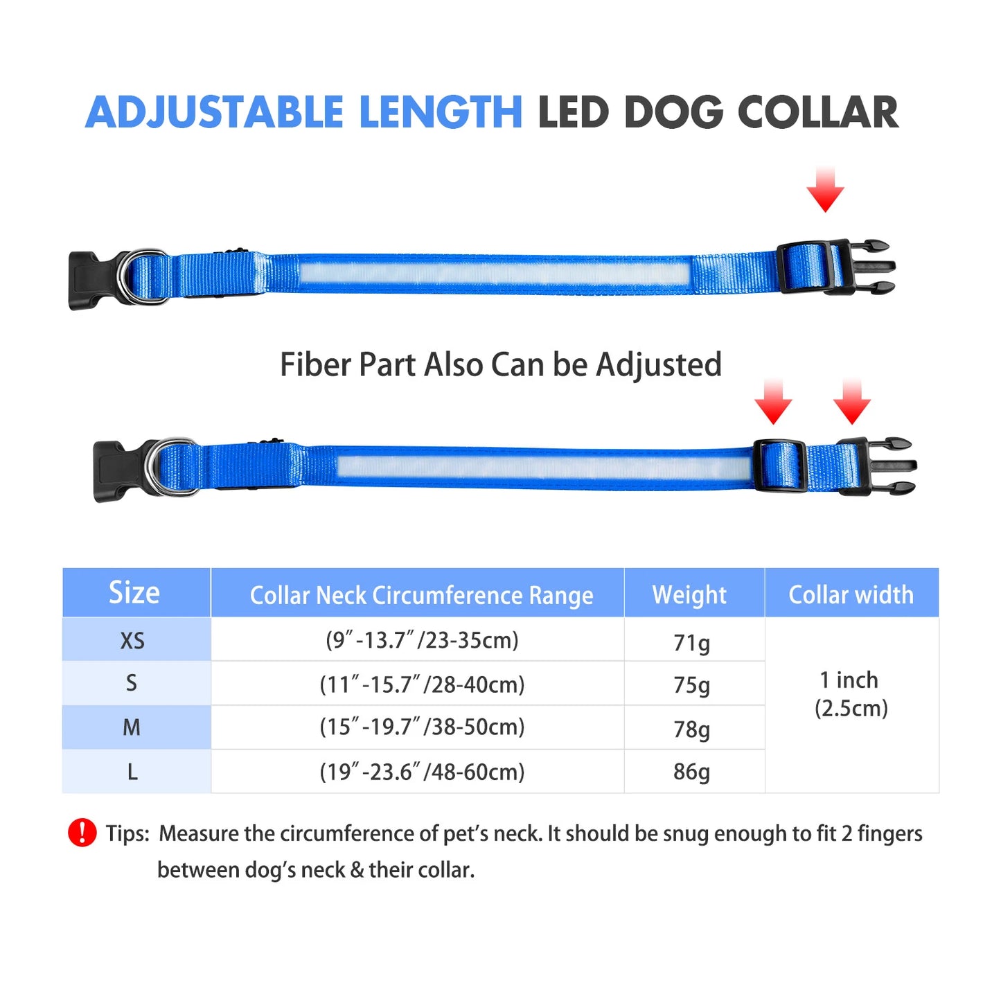 Dog Collar Luminous Pet Supplies Waterproof Safety Collars