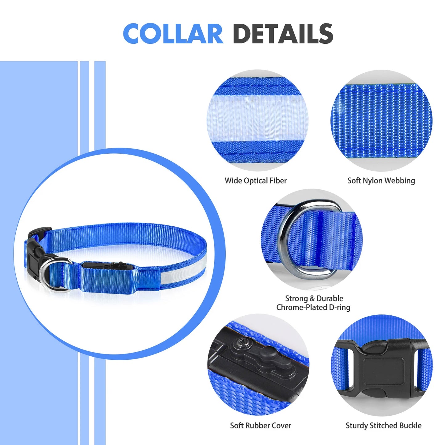 Dog Collar Luminous Pet Supplies Waterproof Safety Collars