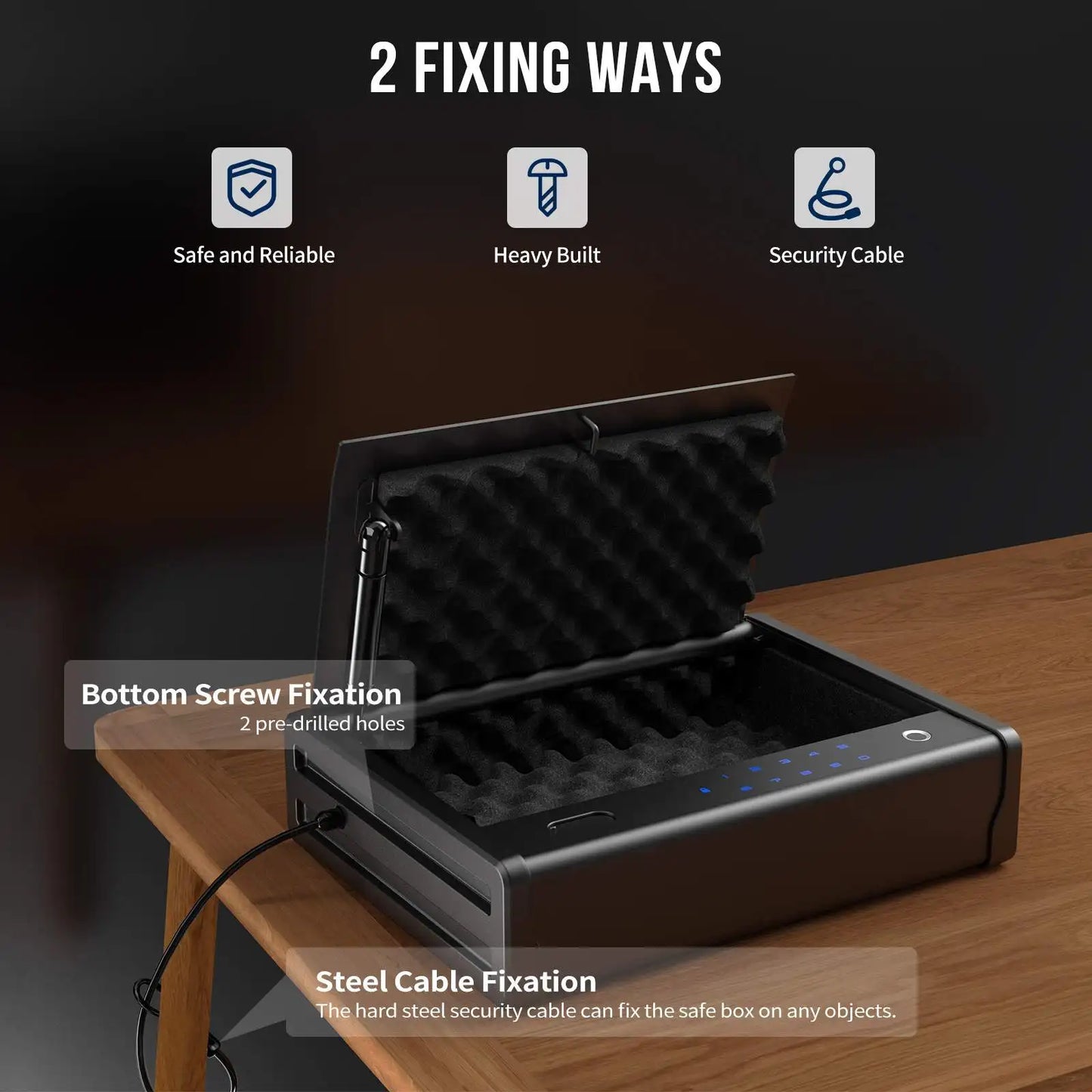 Gun Safe Storage Safe Hidden Drawer Safe Cash Box