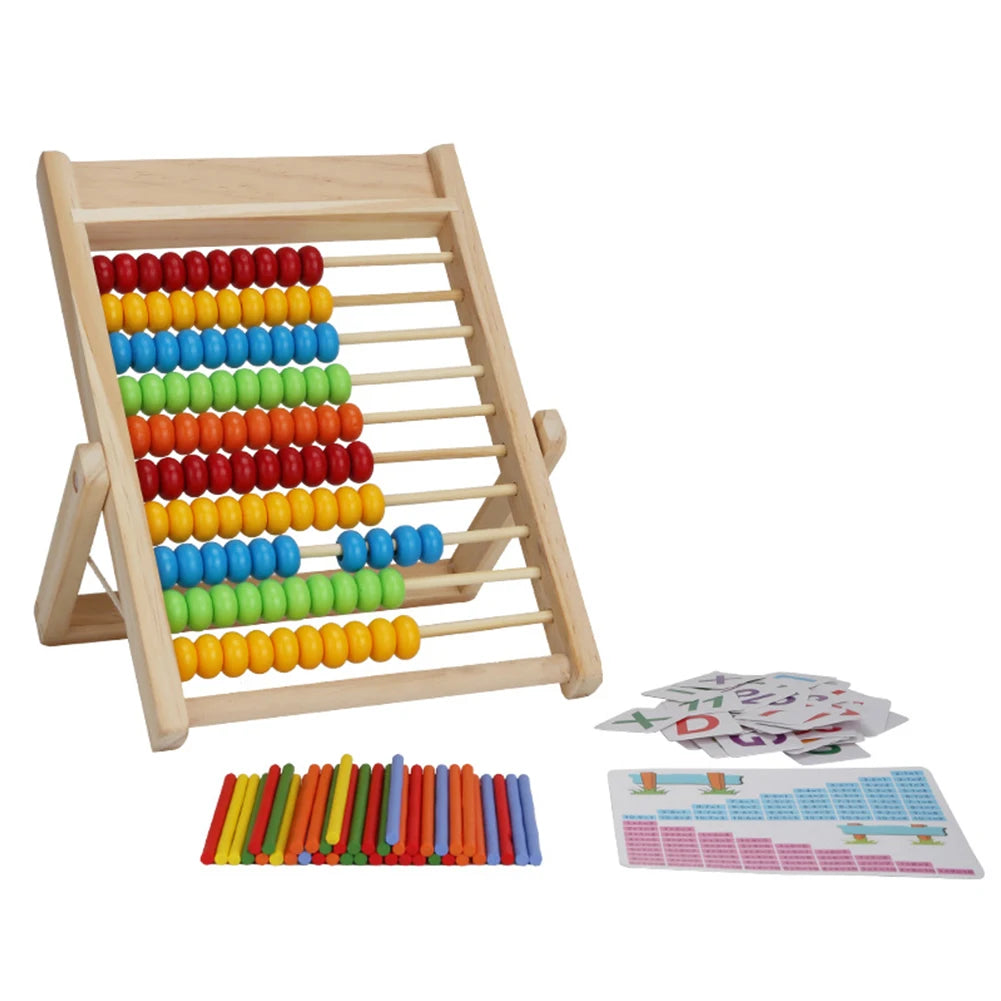 Early Education Calculation Board Practice Hand Eye Coordination Creative Abacus Tool Wooden