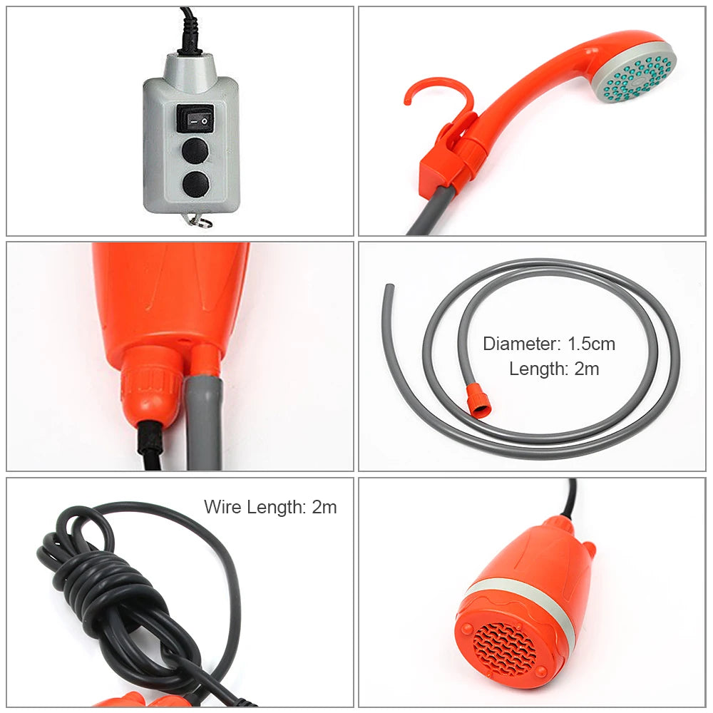 Portable Camping Shower Outdoor Camping Shower Pump Rechargeable Shower Head for Camping