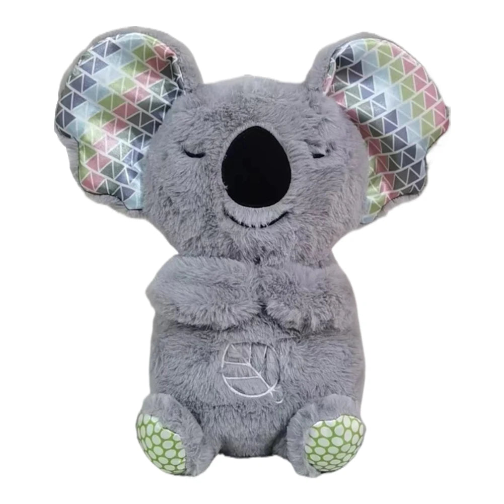 Baby Plush Doll Breathing Bear Baby Soothing Otter Toy Kids Music Sleep Playmate Sleeping Companion Sound Light Doll Toy
