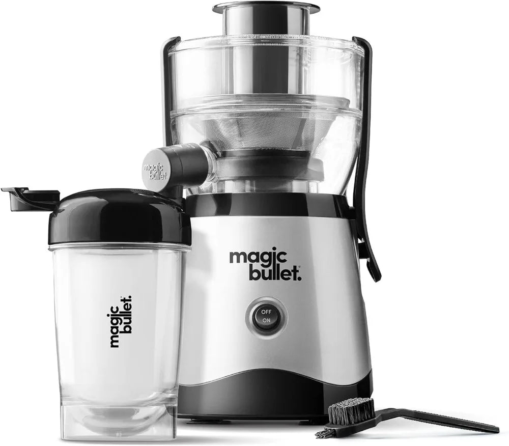 Mini Juicer with Cup, Black and Silver Kitchen Gadgets