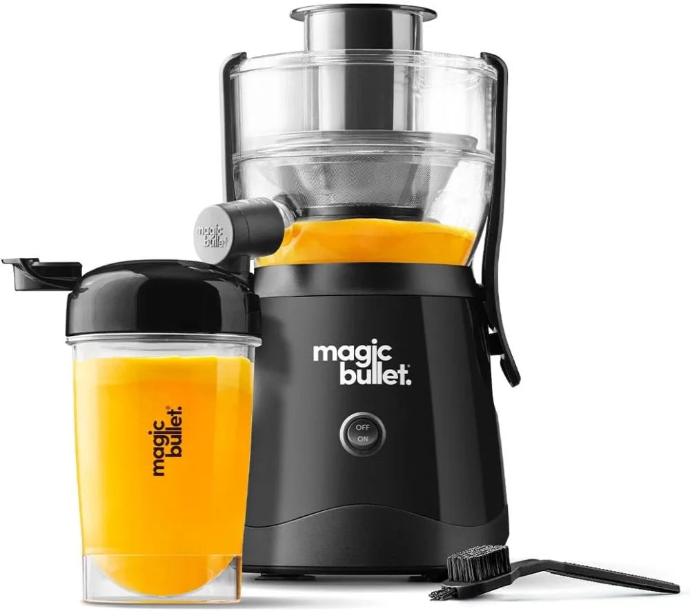 Mini Juicer with Cup, Black and Silver Kitchen Gadgets