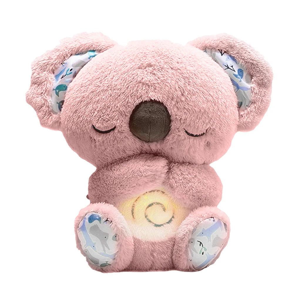 Baby Plush Doll Breathing Bear Baby Soothing Otter Toy Kids Music Sleep Playmate Sleeping Companion Sound Light Doll Toy