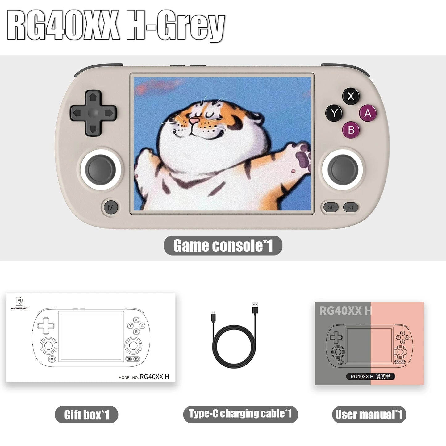 64 Bit Linux Retro Handheld Game Console 4.0'' IPS Screen