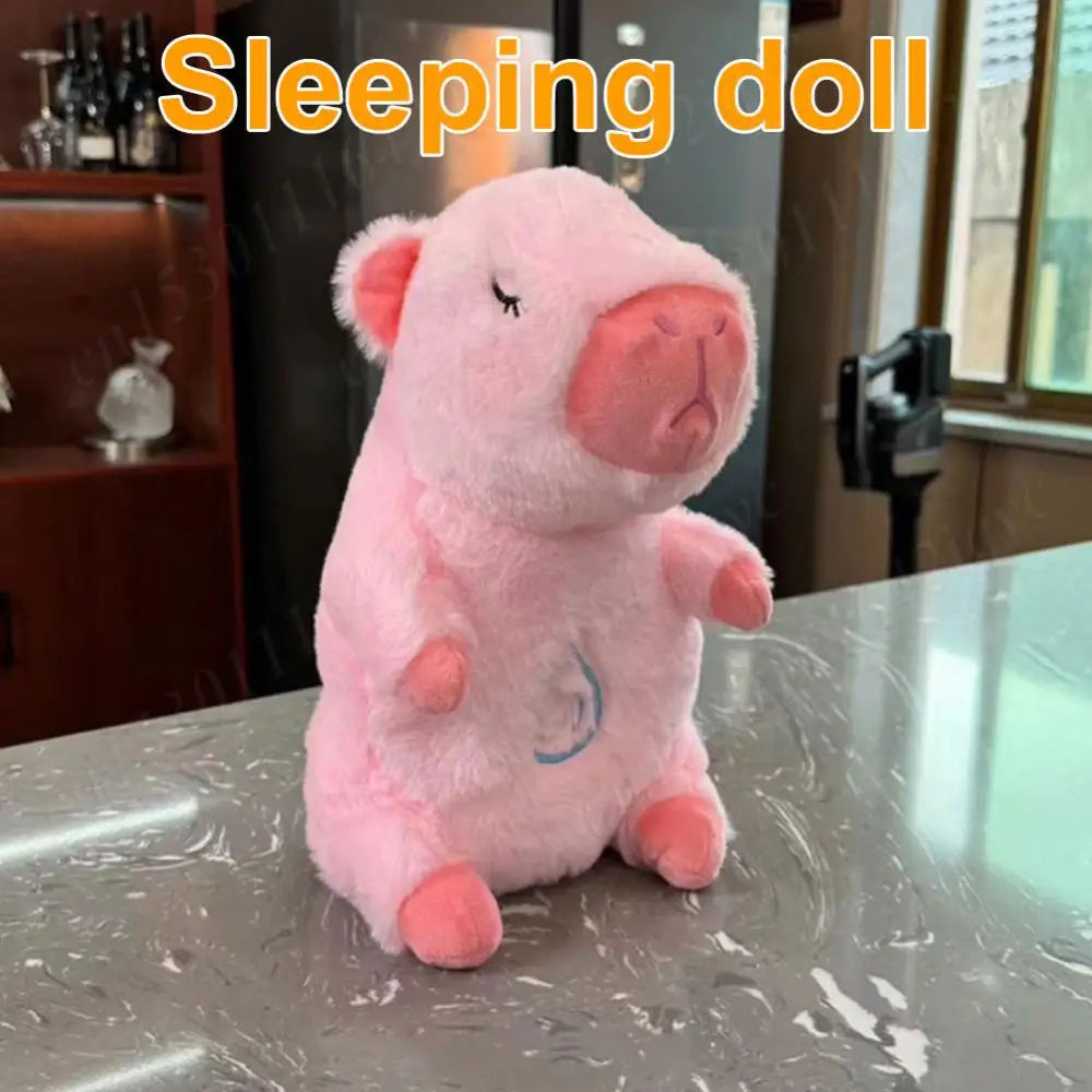 Baby Plush Doll Breathing Bear Baby Soothing Otter Toy Kids Music Sleep Playmate Sleeping Companion Sound Light Doll Toy