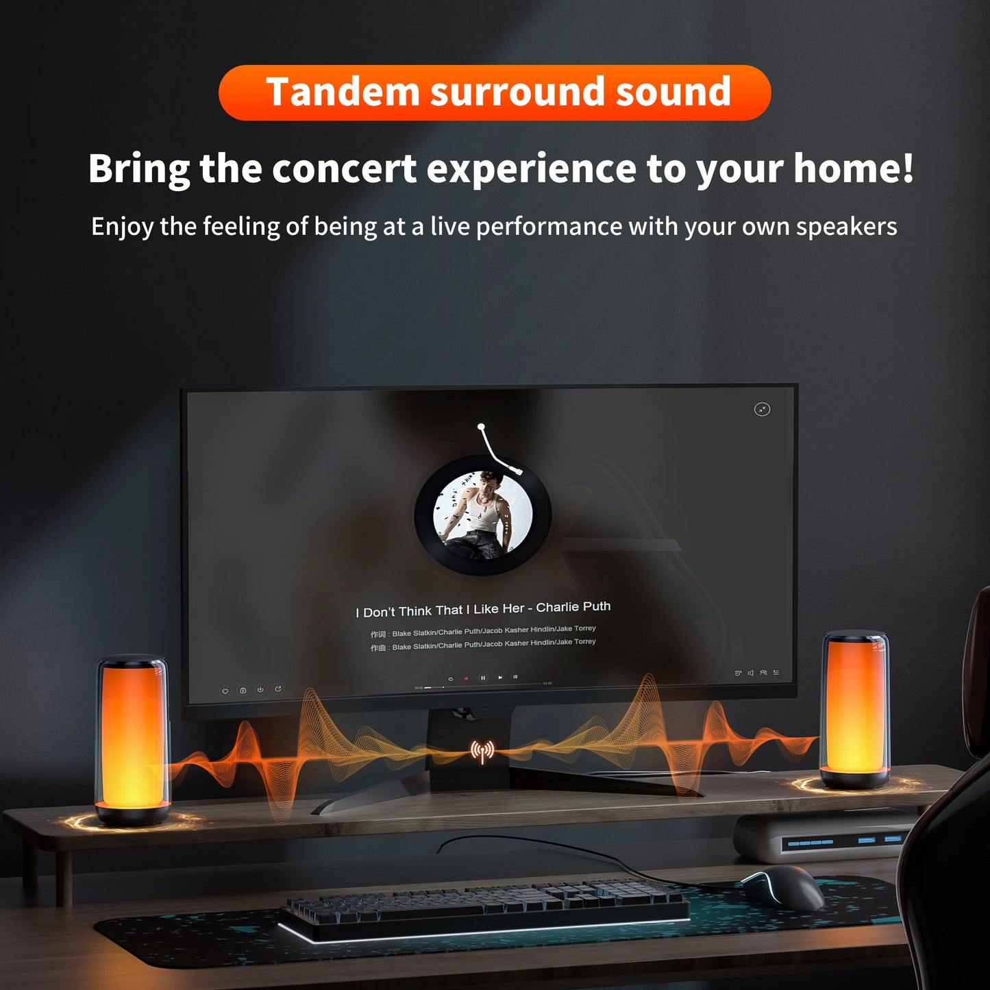 Bluetooth Speaker with Hi-Res 10W Audio, Waterproof