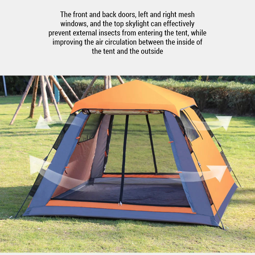 Outdoor Automatic Quick Open Tent Waterproof 3-4 Person Instant Setup
