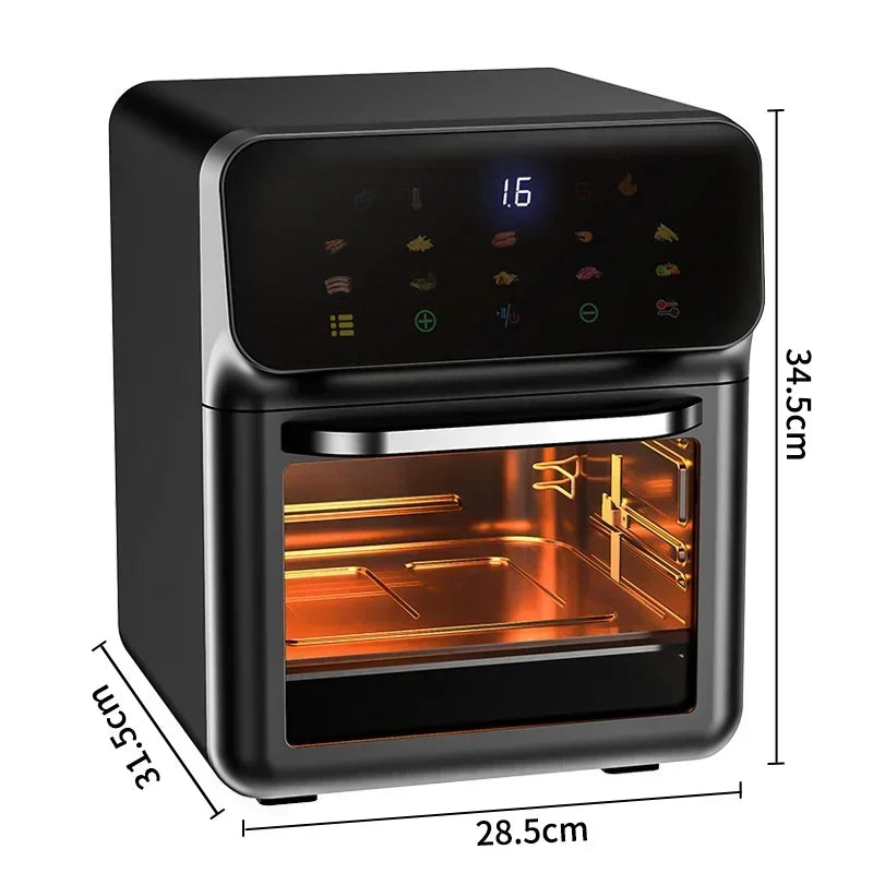 12L Electric Air Fryer Large Capacity Convection Oven Deep Fryer Without Oil 360°Baking Viewable Window