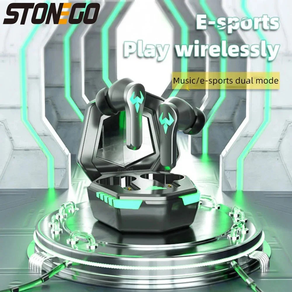 TWS Gaming Earbuds, Wireless 9D Stereo Surround Sound Earphones, Microphone