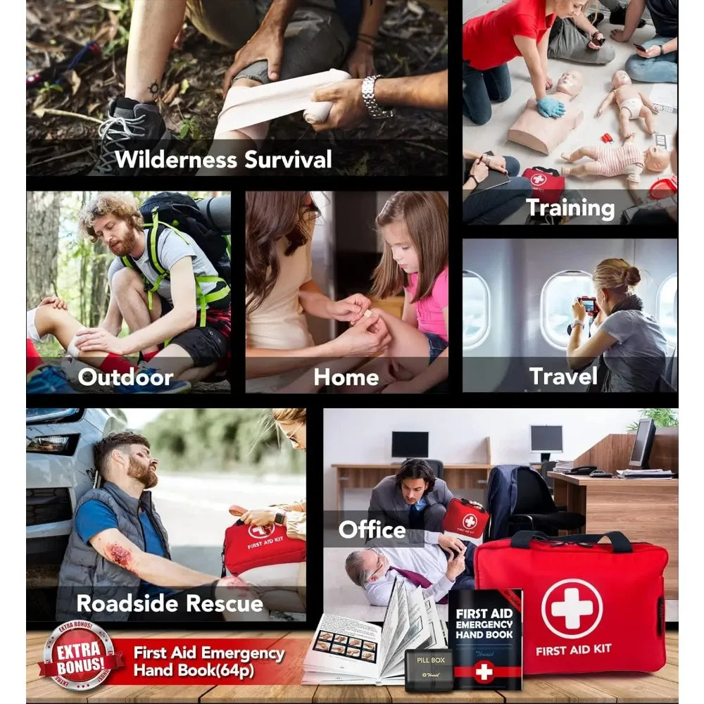330pcs Premium Waterproof Medical Kit for Any Emergency.