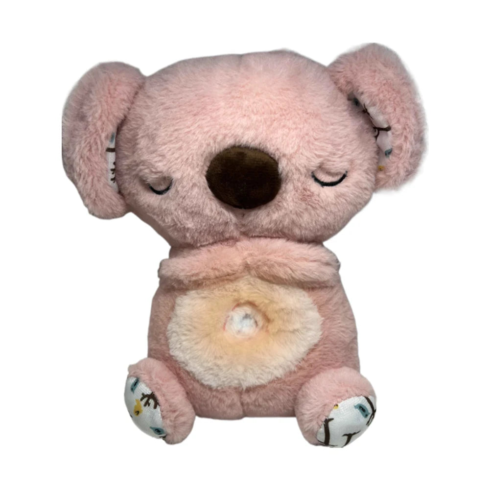 Baby Plush Doll Breathing Bear Baby Soothing Otter Toy Kids Music Sleep Playmate Sleeping Companion Sound Light Doll Toy