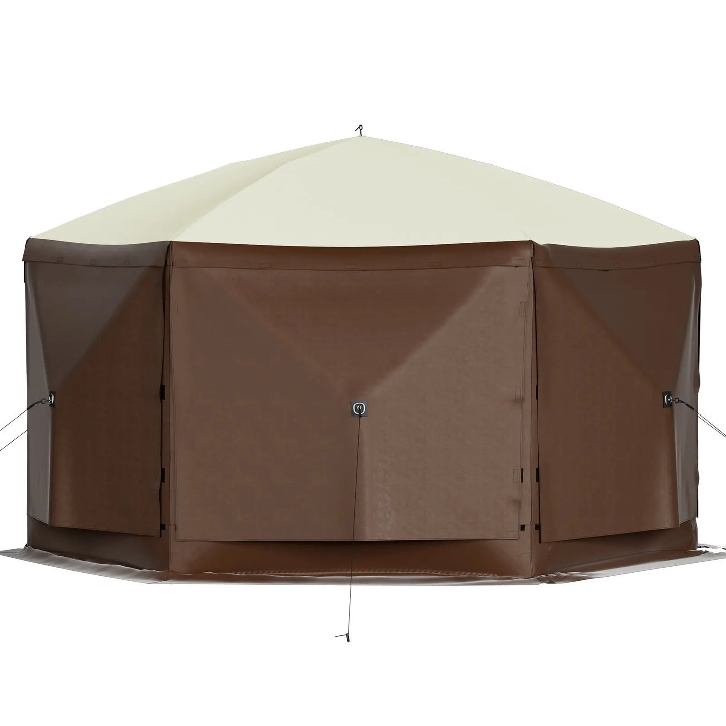 Waterproof Screen Shelter w/Portable Storage Bag 8 Person Pop-up Canopy Screen Tent 10'x10' Camping Gazebo Tent