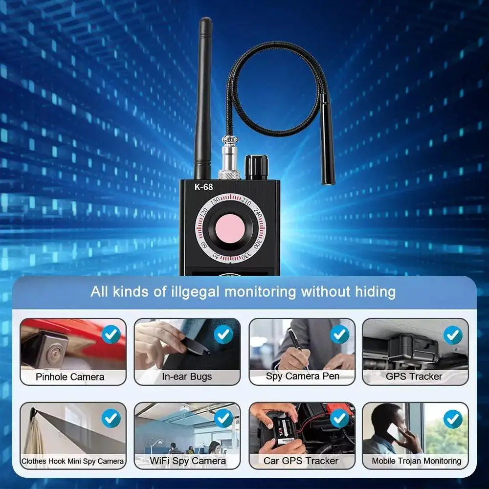 Detector Camera GSM Audio Bug GPS Finder Scanner Tracke