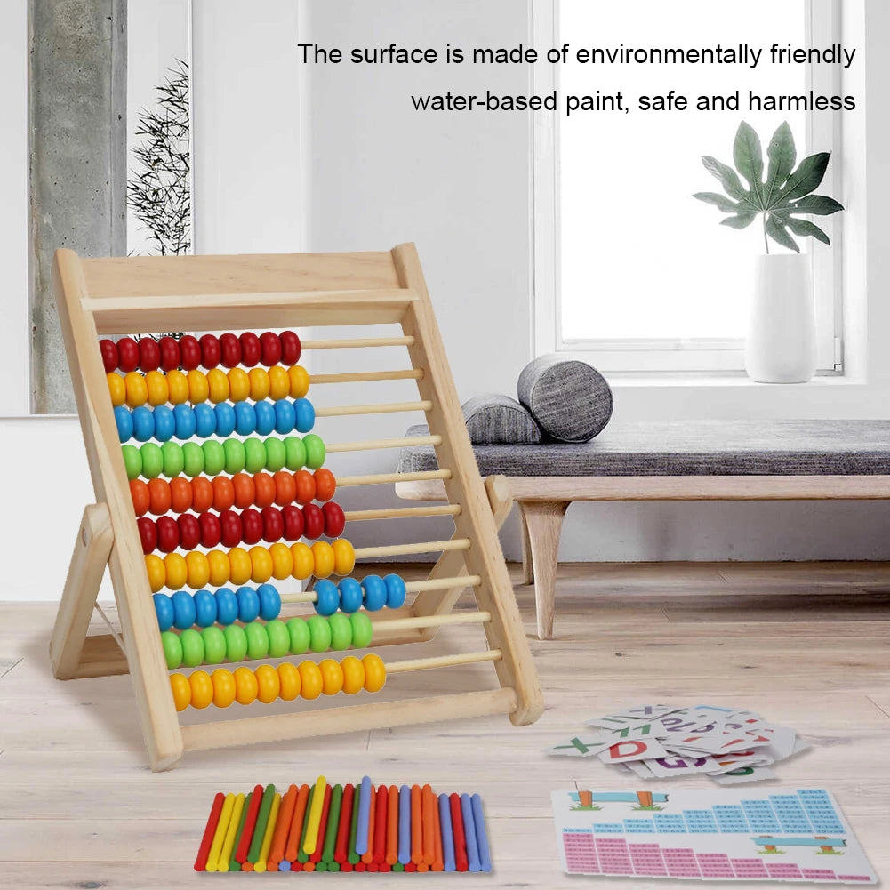 Early Education Calculation Board Practice Hand Eye Coordination Creative Abacus Tool Wooden
