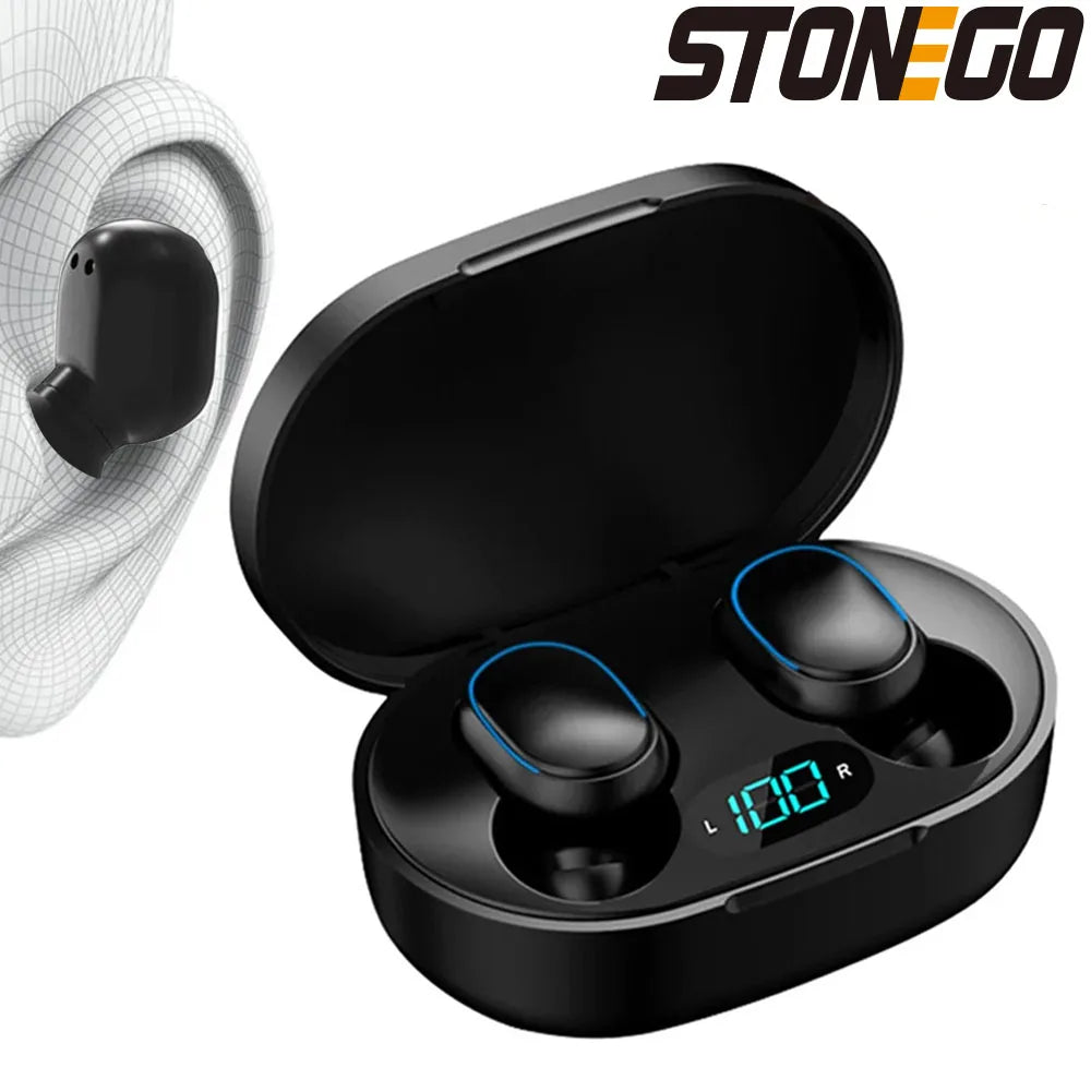 Bluetooth 5.0 Earbuds, Touch Control, Display, Noise-Cancelling
