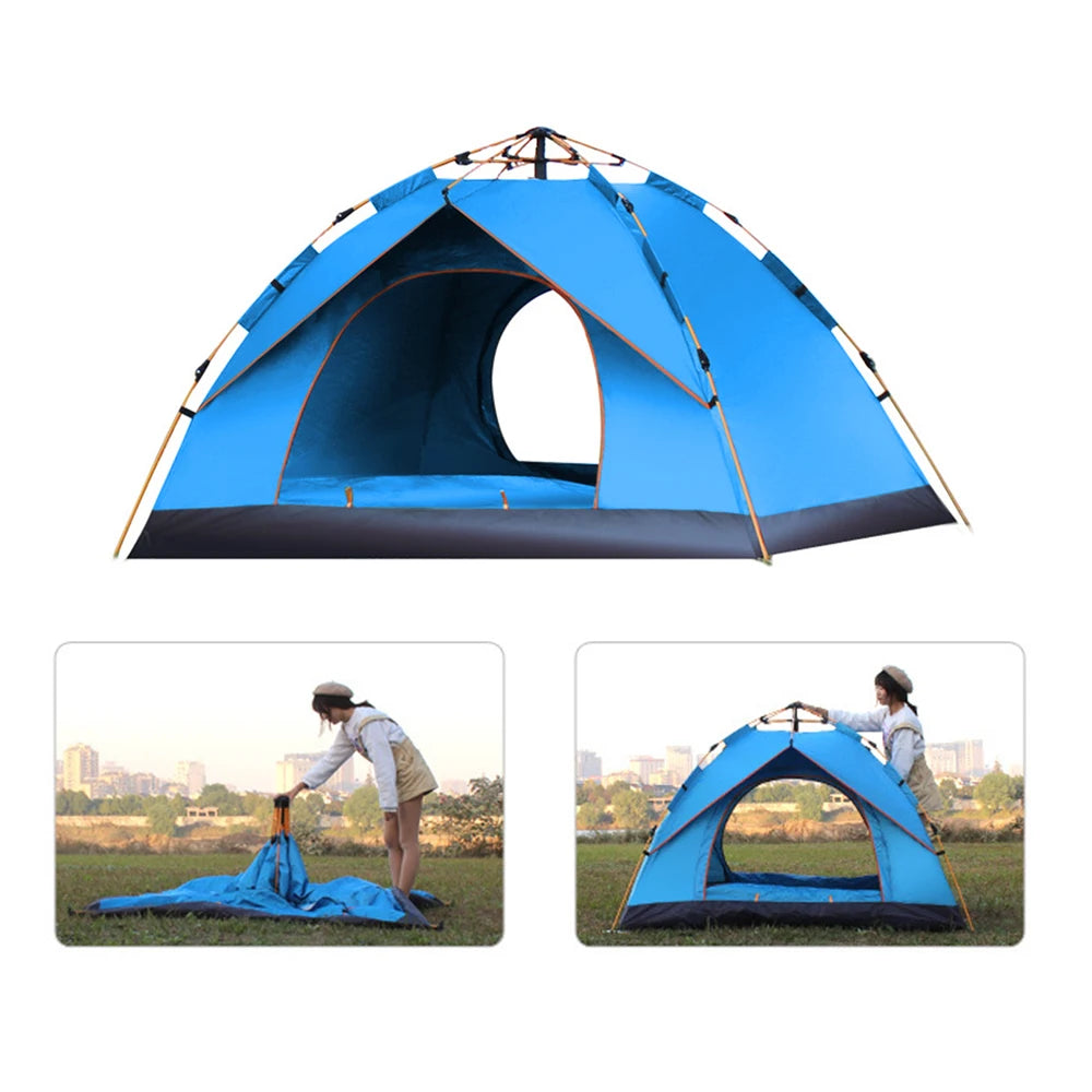 Outdoor Pop Up Water-resistant Portable Instant Camping Tent for 1-2 / 3-4 People