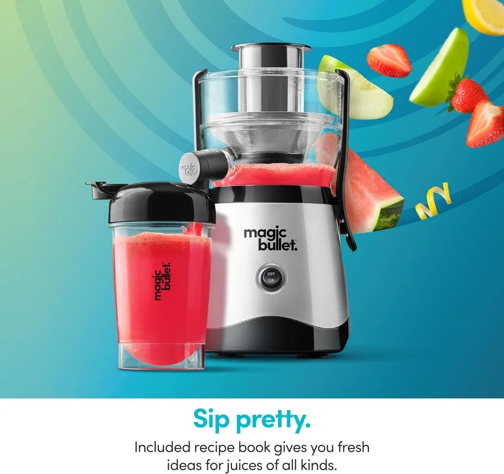 Mini Juicer with Cup, Black and Silver Kitchen Gadgets