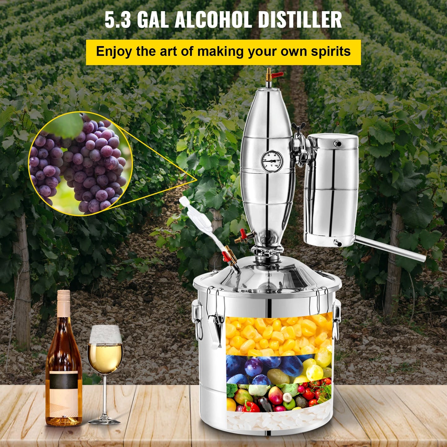 20L 30L 50L 70L Alcohol Distiller Machine Beer Brewing Equipment DIY Wine Moonshine Apparatus Dispenser Kit