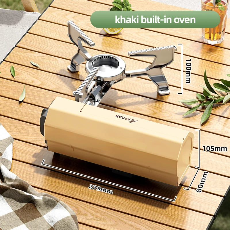Portable Integrated Card Stove Camping Gas Stove Outdoor Hiking Barbecue Travel Cooking Oven Box Type Gas Stove