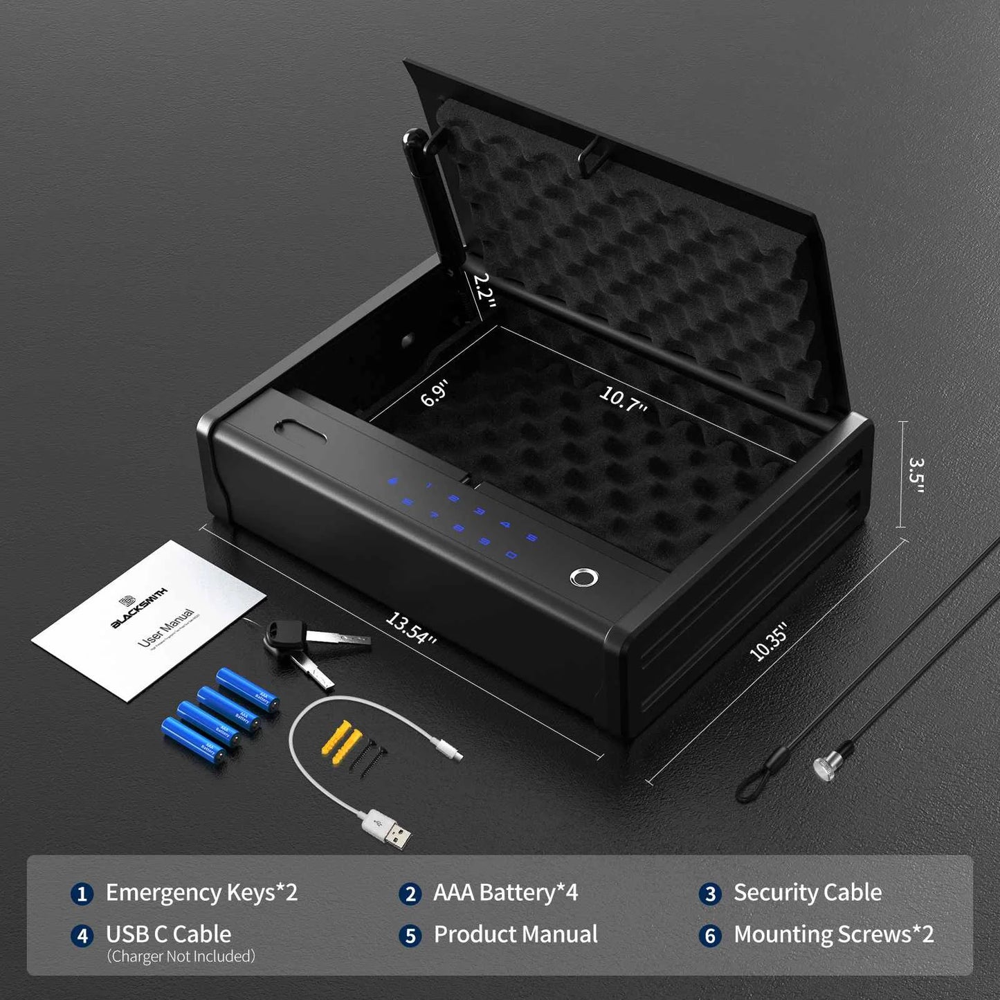 Gun Safe Storage Safe Hidden Drawer Safe Cash Box