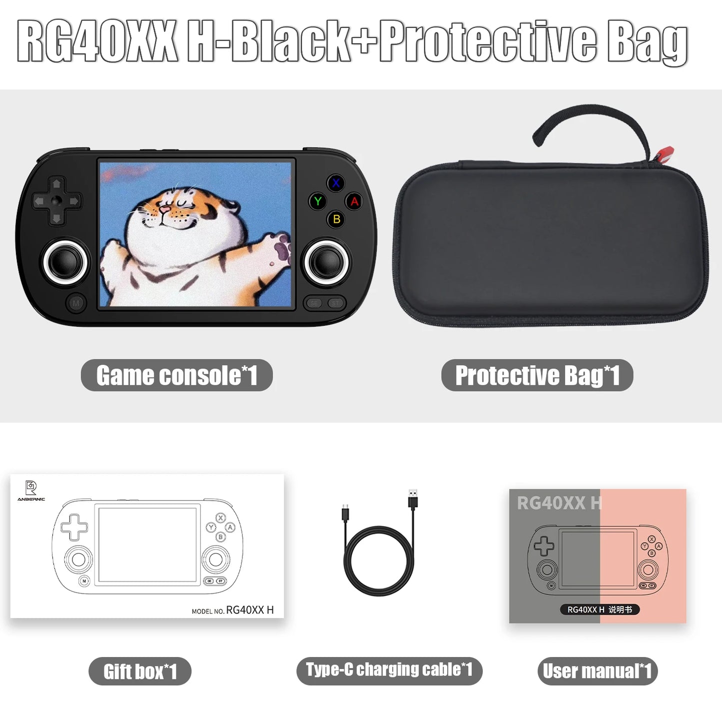 64 Bit Linux Retro Handheld Game Console 4.0'' IPS Screen