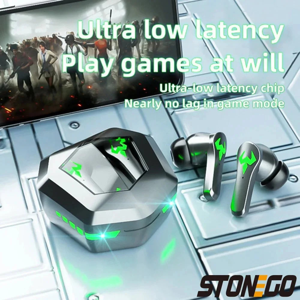 TWS Gaming Earbuds, Wireless 9D Stereo Surround Sound Earphones, Microphone