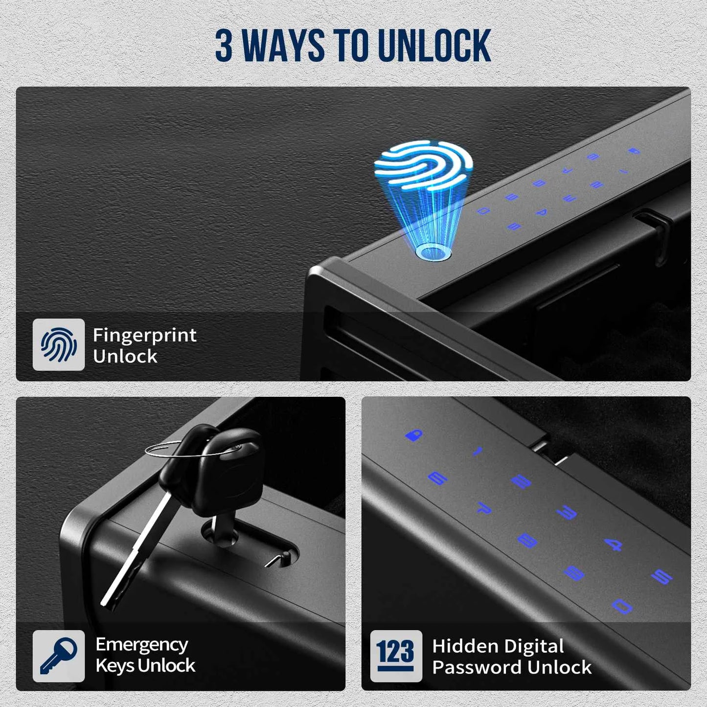 Gun Safe Storage Safe Hidden Drawer Safe Cash Box