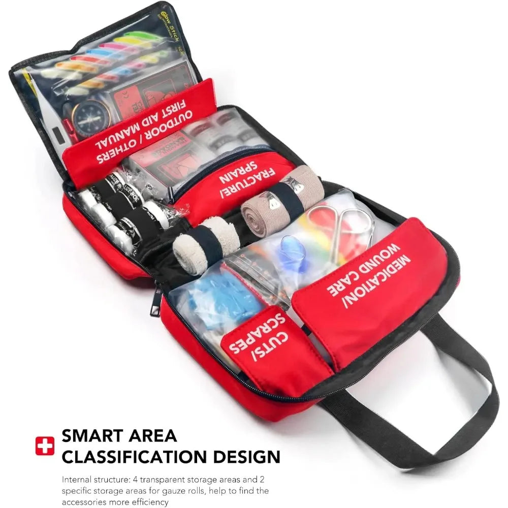 330pcs Premium Waterproof Medical Kit for Any Emergency.
