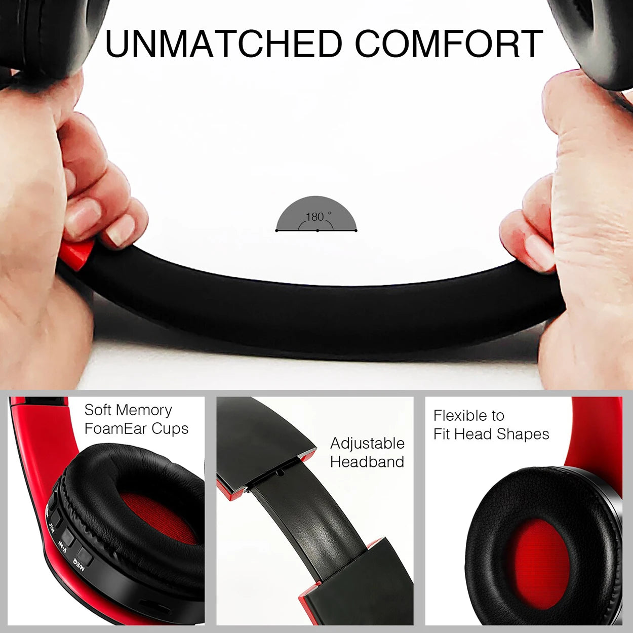 2025 Upgrading Wireless Bluetooth Headphones Stereo Headset Music Sports Overhead Earphone with mic