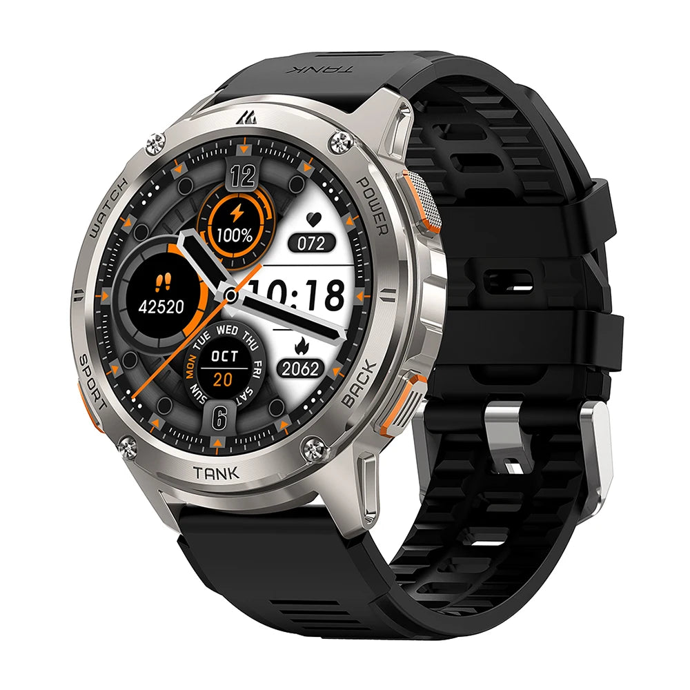 T3 Smart Watch Military Smartwatch Digital Fitness Watches AMOLED AI Voice AOD Bluetooth