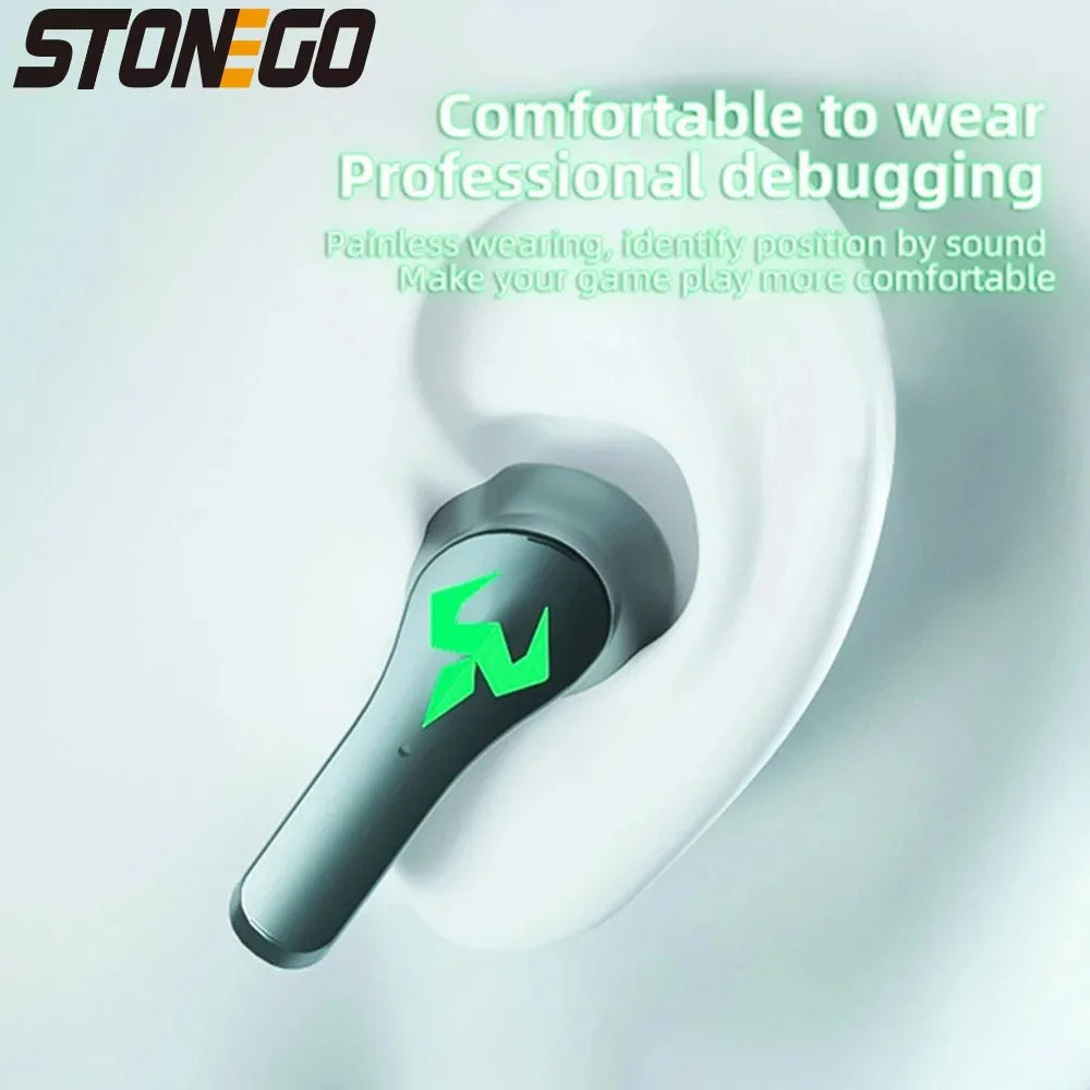 TWS Gaming Earbuds, Wireless 9D Stereo Surround Sound Earphones, Microphone