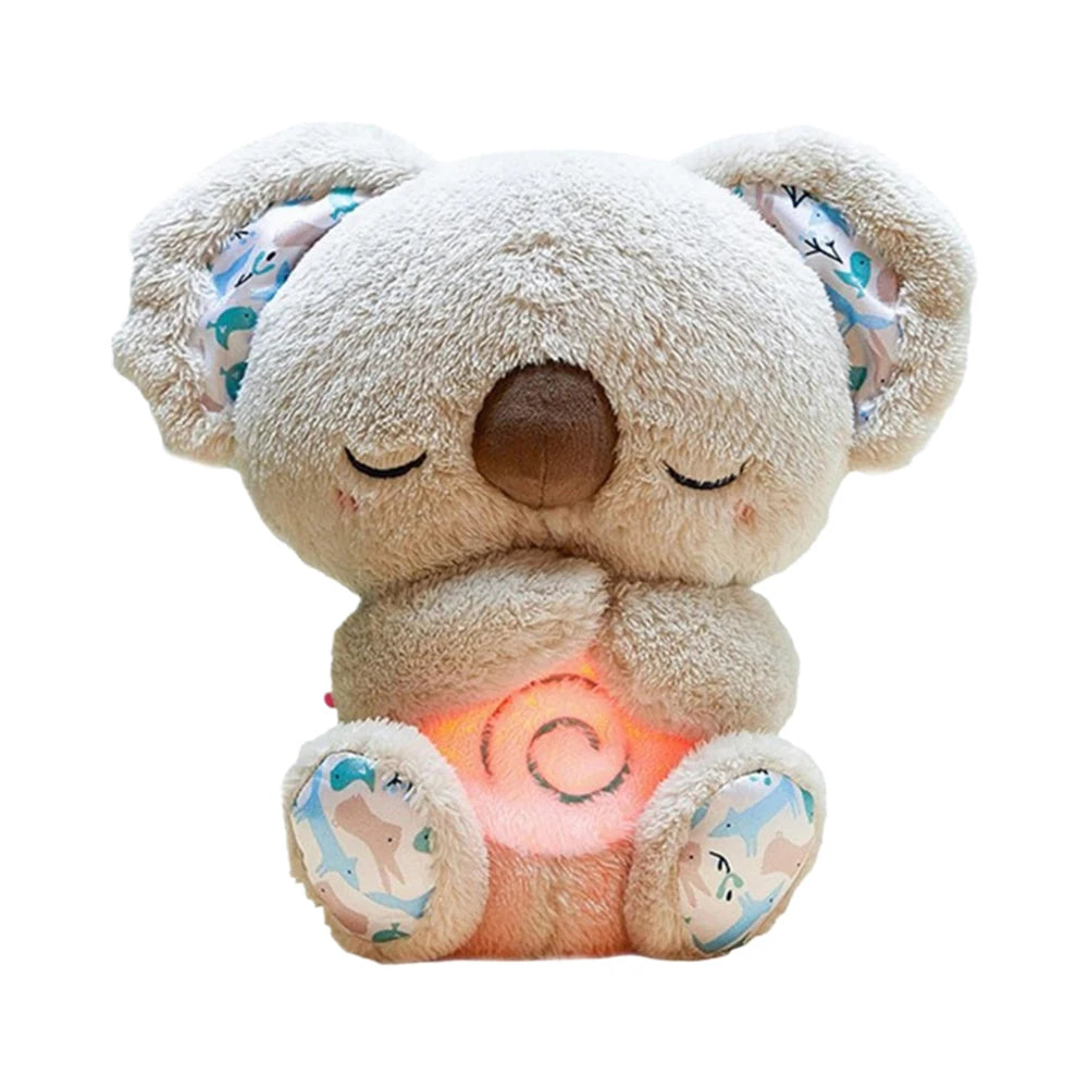 Baby Plush Doll Breathing Bear Baby Soothing Otter Toy Kids Music Sleep Playmate Sleeping Companion Sound Light Doll Toy