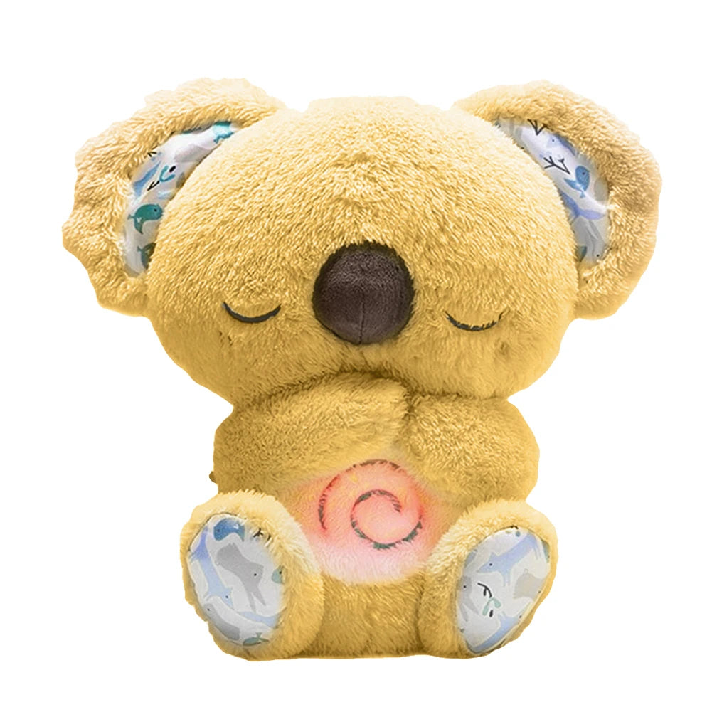 Baby Plush Doll Breathing Bear Baby Soothing Otter Toy Kids Music Sleep Playmate Sleeping Companion Sound Light Doll Toy