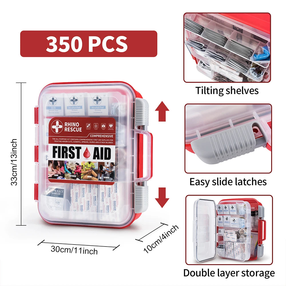 350 Pieces OSHA All-Purpose First Aid Kit.