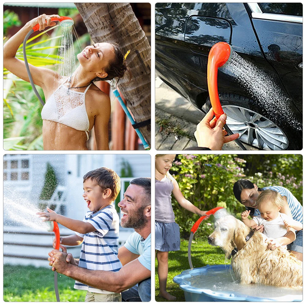 Portable Camping Shower Outdoor Camping Shower Pump Rechargeable Shower Head for Camping
