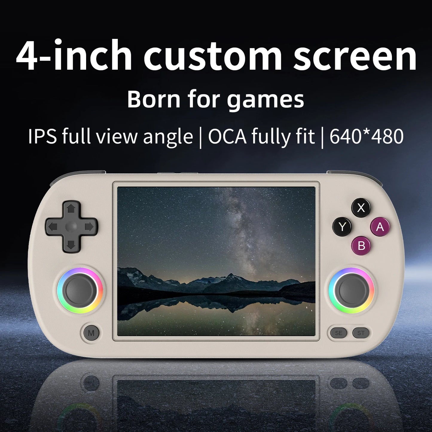 64 Bit Linux Retro Handheld Game Console 4.0'' IPS Screen