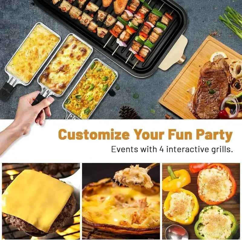 Smokeless Indoor Grill , Non-Stick Cooking Removable Plate, Portable Electric BBQ Grill