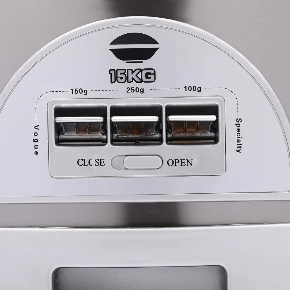 Auto Rice Dispenser Rice Container Large Capacity Stainless Steel Food Storage Tank Grain Container for Home Kitchen Organizer