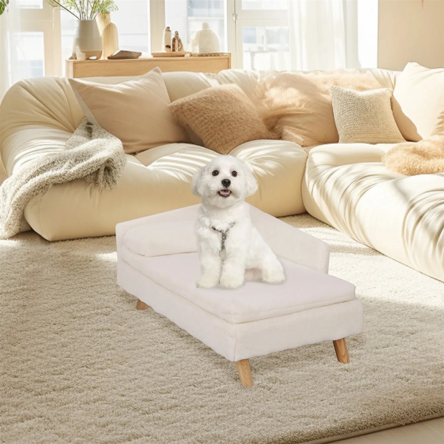 Elevated Pet Bed with Cozy Pad Waterproof, Sofa