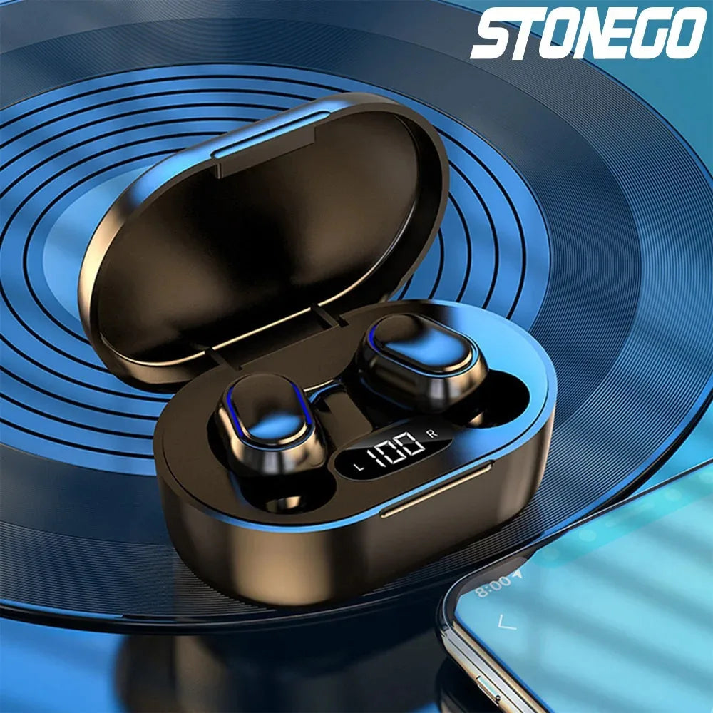 Bluetooth 5.0 Earbuds, Touch Control, Display, Noise-Cancelling