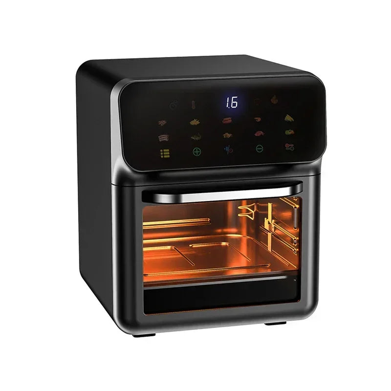 12L Electric Air Fryer Large Capacity Convection Oven Deep Fryer Without Oil 360°Baking Viewable Window
