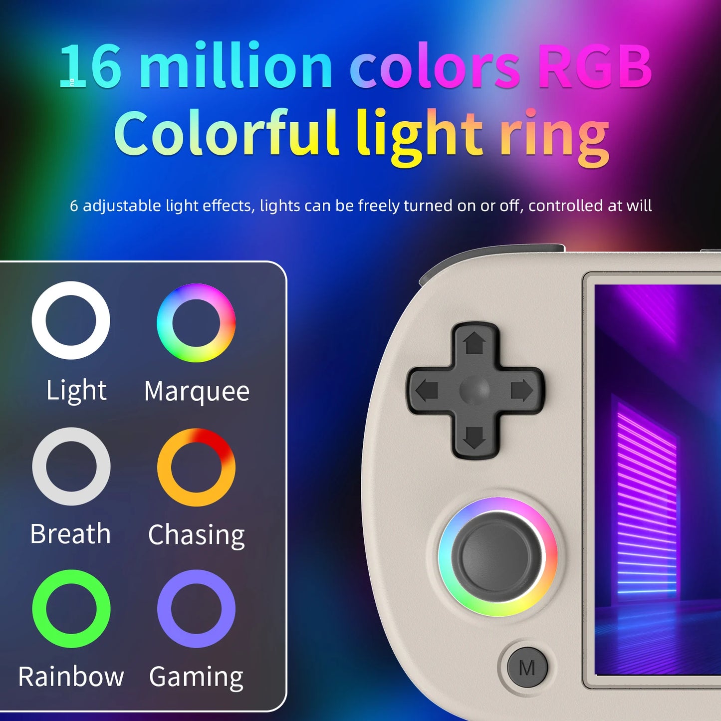 64 Bit Linux Retro Handheld Game Console 4.0'' IPS Screen