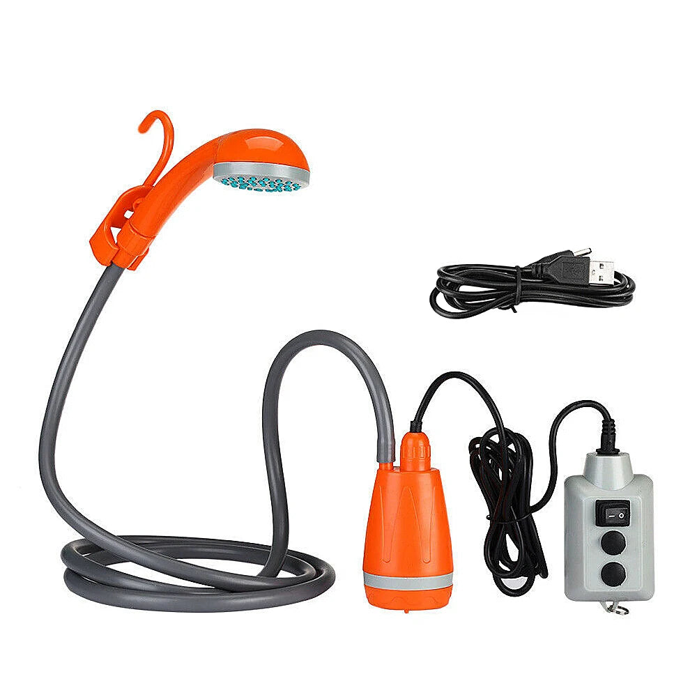Portable Camping Shower Outdoor Camping Shower Pump Rechargeable Shower Head for Camping