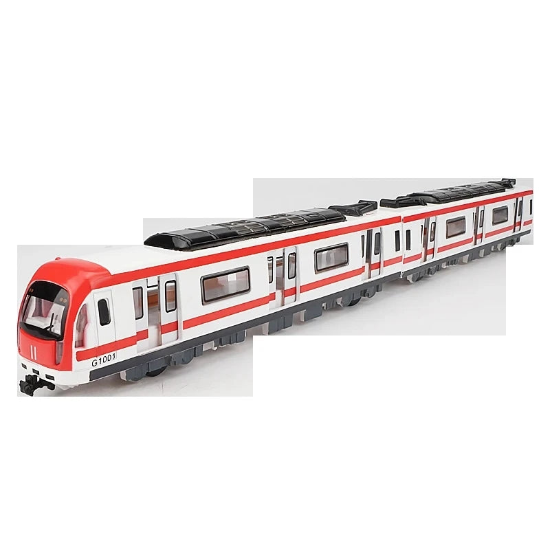 New Magnetic Pull Back Alloy Connected Subway Metro Track Train Alloy Model Toys Sound