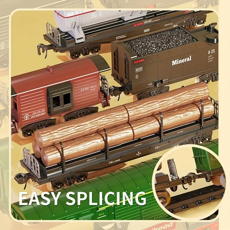 toy trains with steam locomotive engine, light-up coaches and tracks, Christmas train ,adult train sets