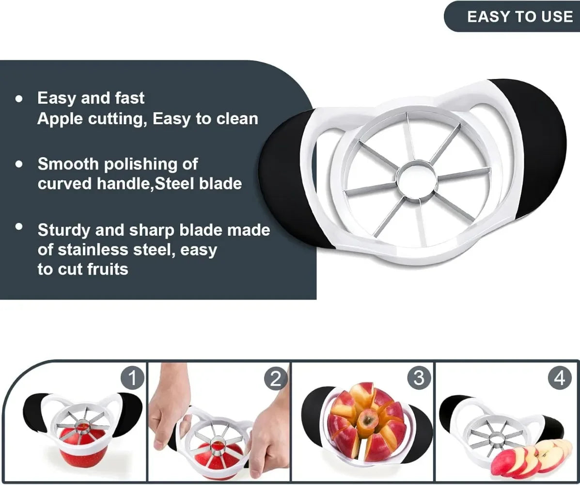 Stainless Steel Fruit Slicer, Watermelon Slicer, Fruit Knife, Apple Slicer, , Slicing Tools (fruit 8 Cut Plastic)