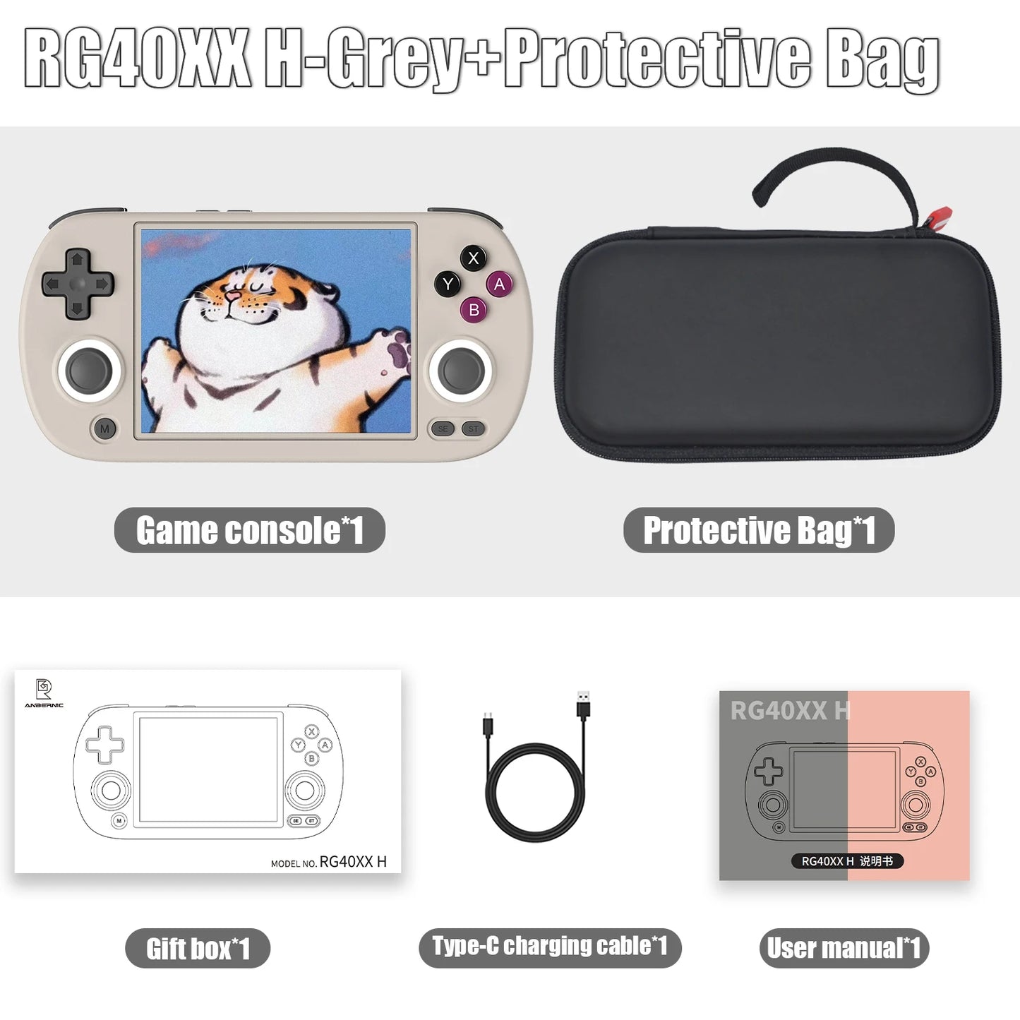 64 Bit Linux Retro Handheld Game Console 4.0'' IPS Screen