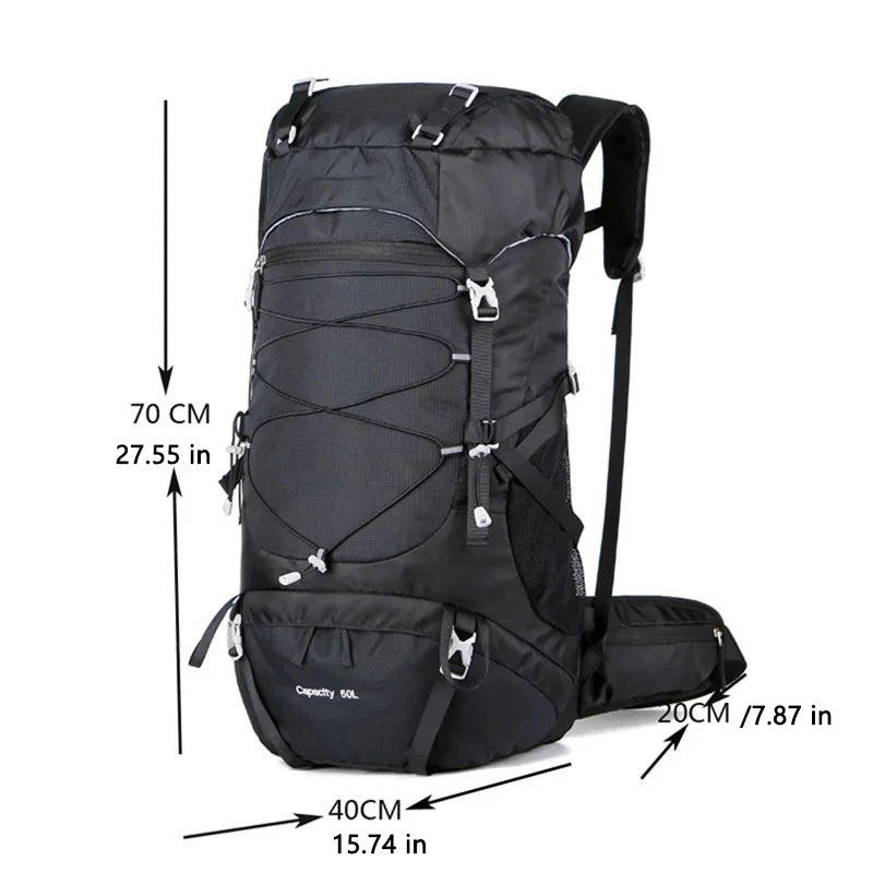 50L Travel Backpack Men/women Bags Waterproof Tactical Mesh Backpacks Hiking Traveling Camping